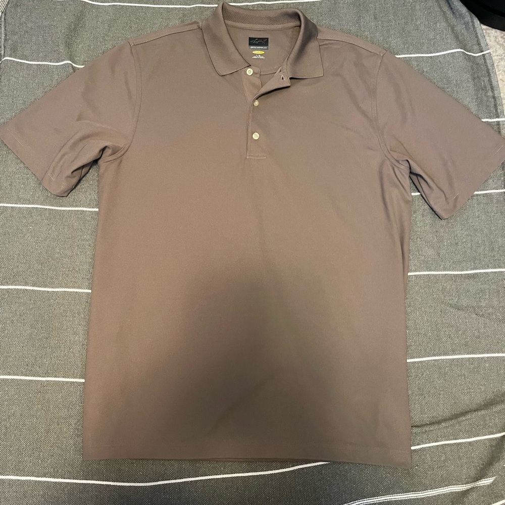 Greg Norman Collection Men's Taupe Polo Shirt